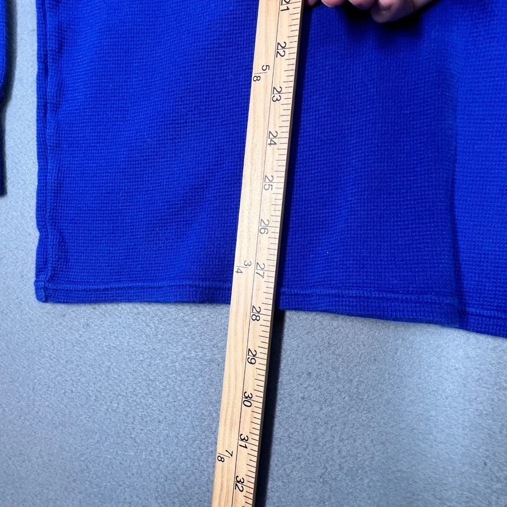 Polo Ralph Lauren Blue Orange Ringer Waffle Knit Thermal Shirt Mens XL